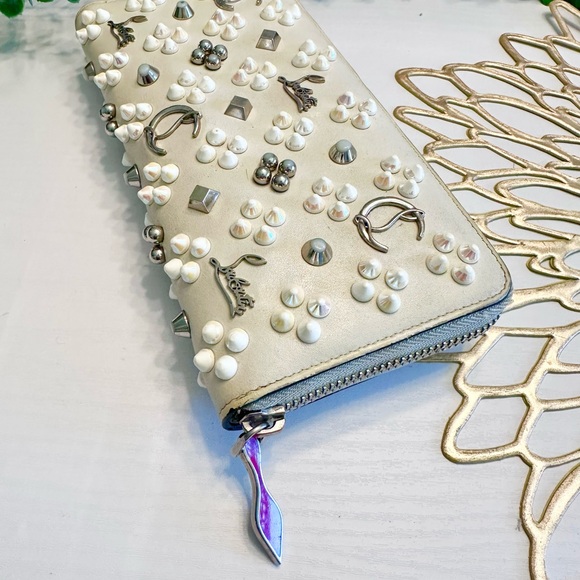 Christian Louboutin Panettone logo studs Zip Around Long Wallet - Picture 6 of 11